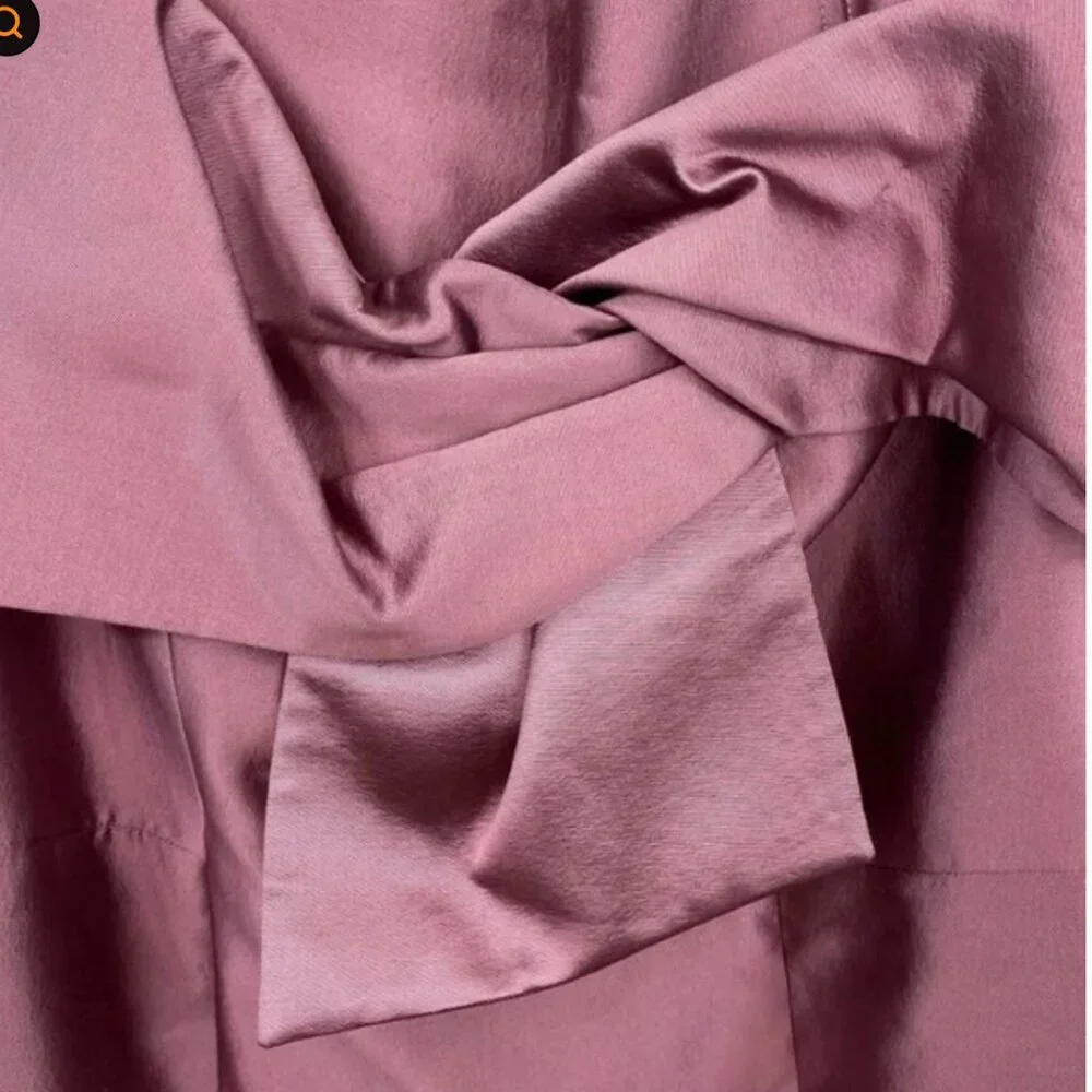 Catherine Regehr NEW NWT Rose Quartz Off The Shoulder Silk-wool Gown Size 12 - Picture 4 of 10